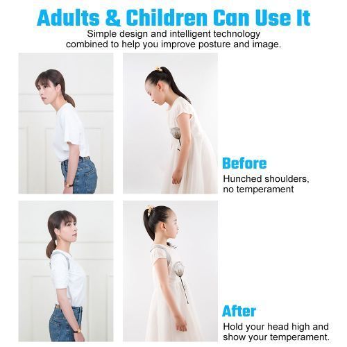 Electric Posture Corrector Back Brace Spine Stretcher Lumbar Vibration Massager Spine Deck Backbelt Support USB Rechargeable(#1 Belt)