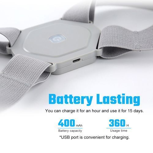 Electric Posture Corrector Back Brace Spine Stretcher Lumbar Vibration Massager Spine Deck Backbelt Support USB Rechargeable(#1 Belt)