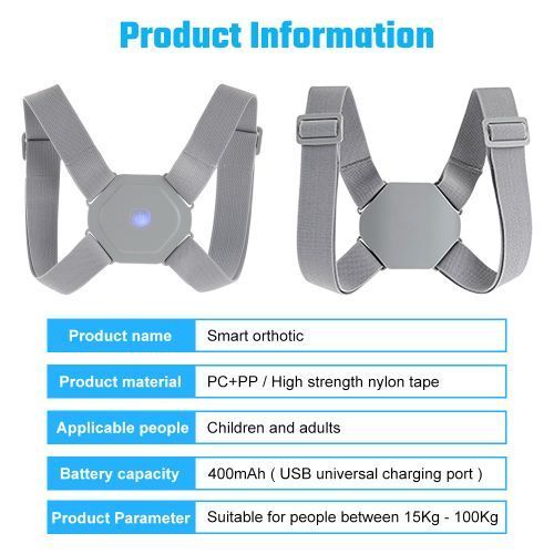 Electric Posture Corrector Back Brace Spine Stretcher Lumbar Vibration Massager Spine Deck Backbelt Support USB Rechargeable(#1 Belt)