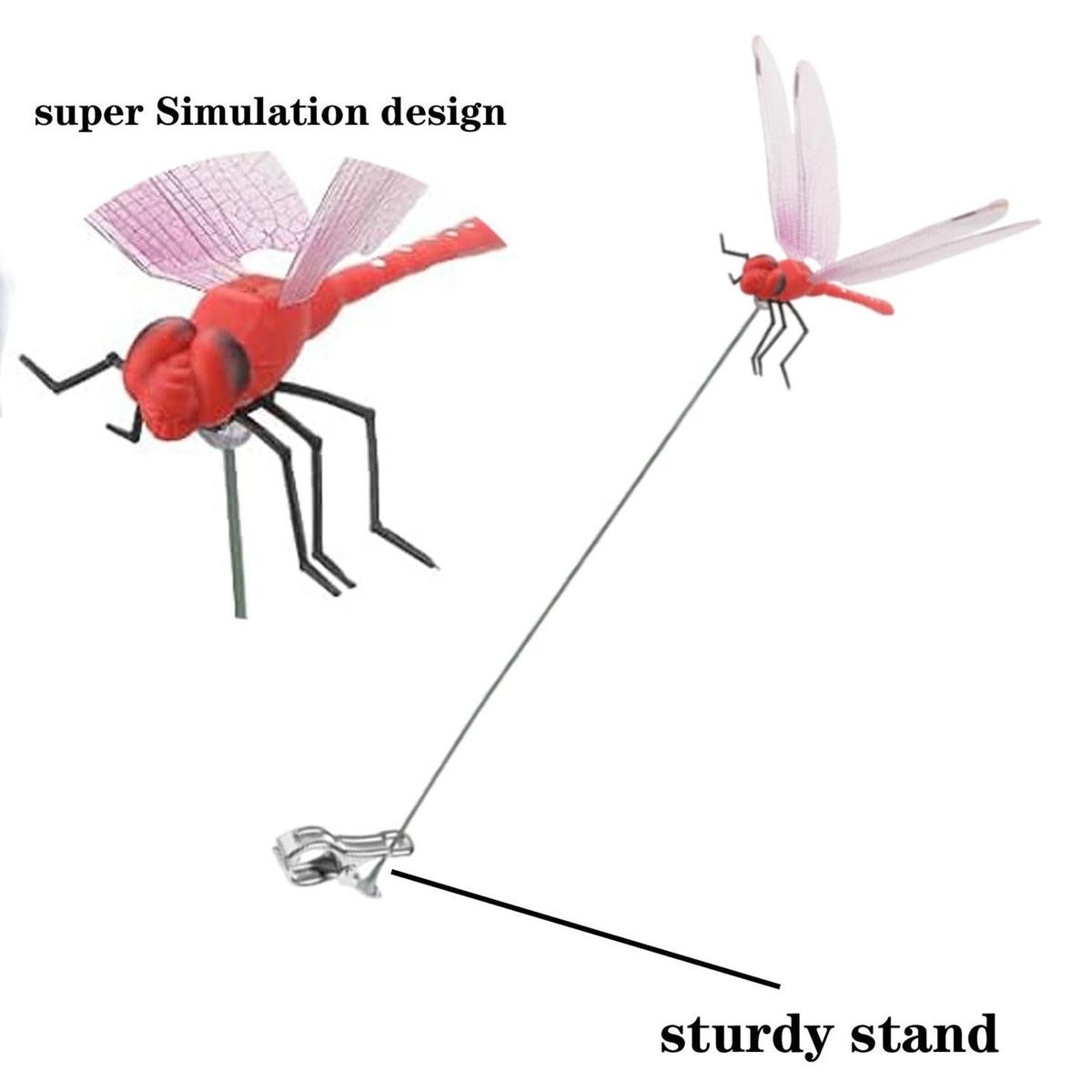 Strong Grip Dragonfly Clip Dragonfly Clip Kit 5pcs Weather-resistant Red