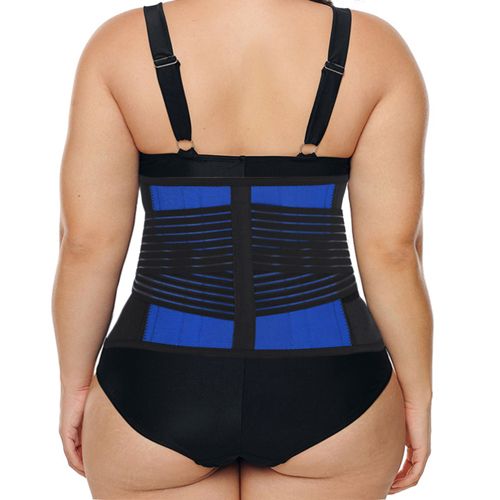 Medical Back Brace Waist Belt Spine Super Support Men Women Breathable Lumbar Corset Orthopedic Posture Corrector Pain Relief(#Blue)
