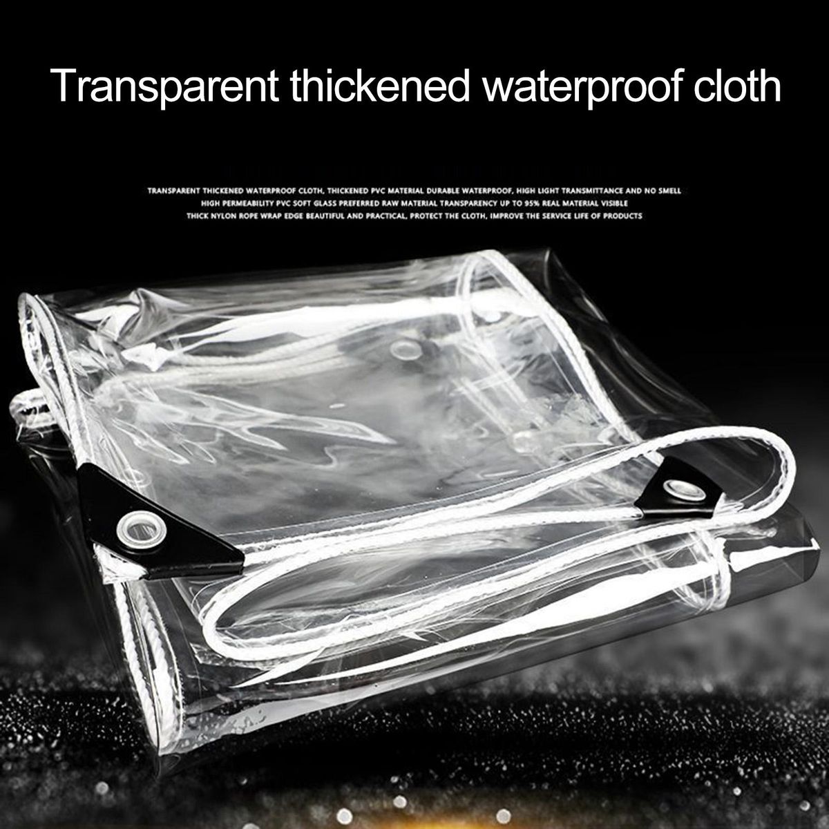 Windproof Tarp Waterproof Tarp with Grommets Reinforced for Outdoor
