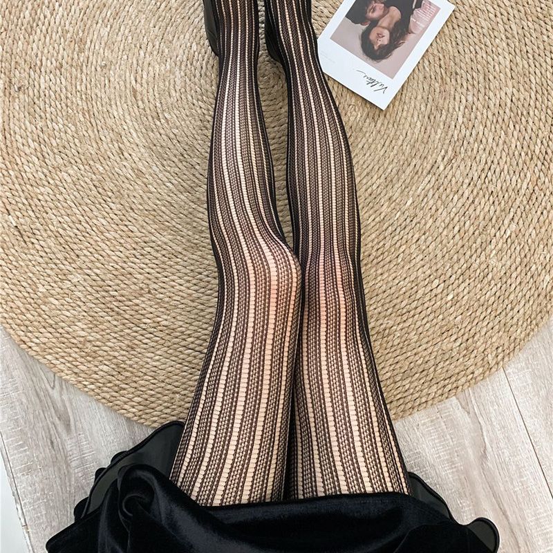 Sexy Lingerie Stockings Black Fishnet Jacquard Stocking Pantyhose Tights WK15