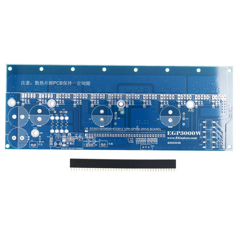 1 Pcs EGP3000W Three-Phase Inverter Pure Sine Wave Power Board PCB Empty Board EG8030 for DIY