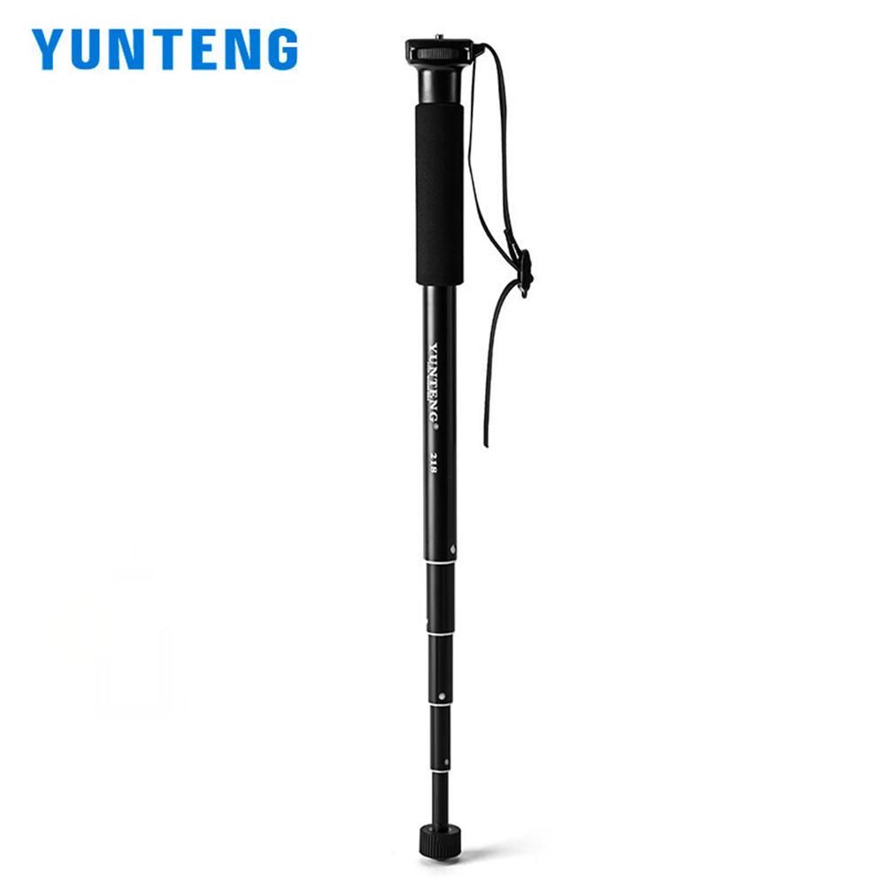 YUNTENG YT-218 Portable Photography Monopod Aluminum Alloy 1/4 Inch Screw Mount 37-152cm Adjustable Height Max. Load 1.5kg for DSLR ILDC Camera Smartphone