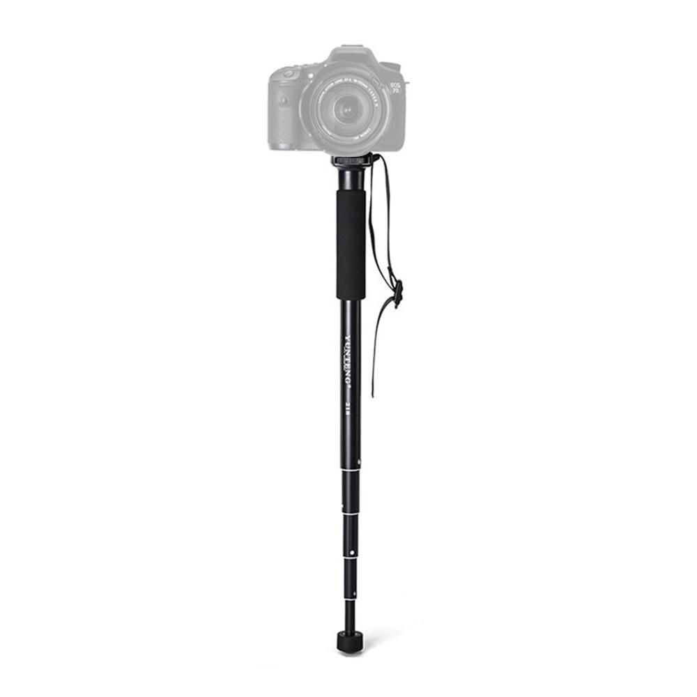 YUNTENG YT-218 Portable Photography Monopod Aluminum Alloy 1/4 Inch Screw Mount 37-152cm Adjustable Height Max. Load 1.5kg for DSLR ILDC Camera Smartphone