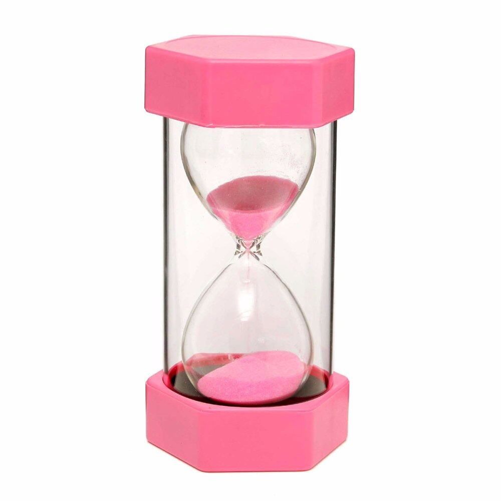 8 Minutes Plastic Frame Sand Glass Sandglass Hourglass Clock Decor Pink 8min&pink