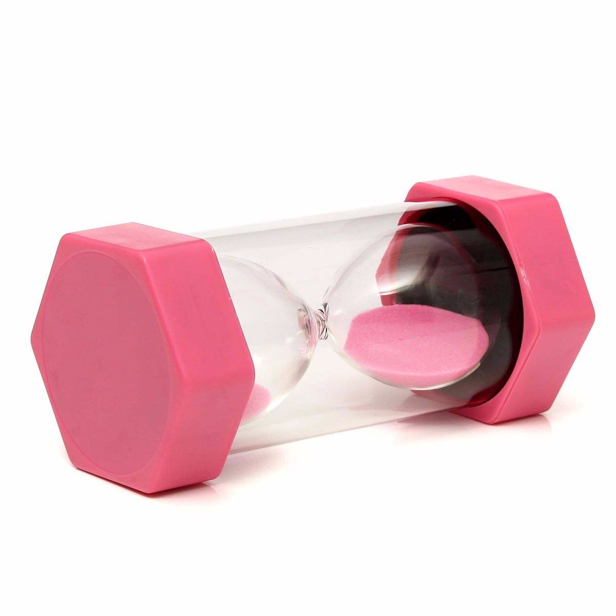 8 Minutes Plastic Frame Sand Glass Sandglass Hourglass Clock Decor Pink 8min&pink