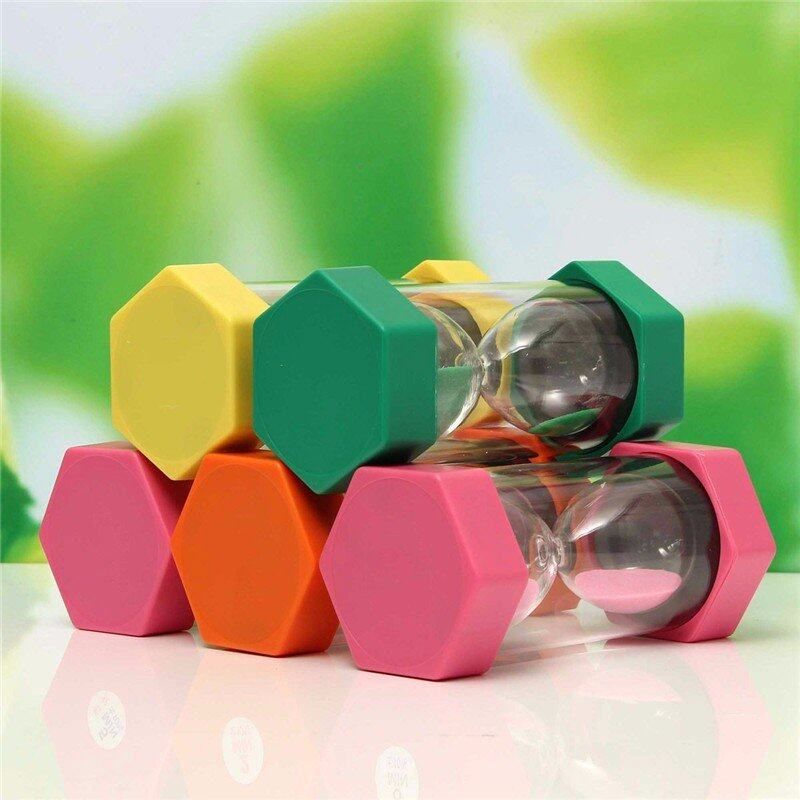 8 Minutes Plastic Frame Sand Glass Sandglass Hourglass Clock Decor Pink 8min&pink