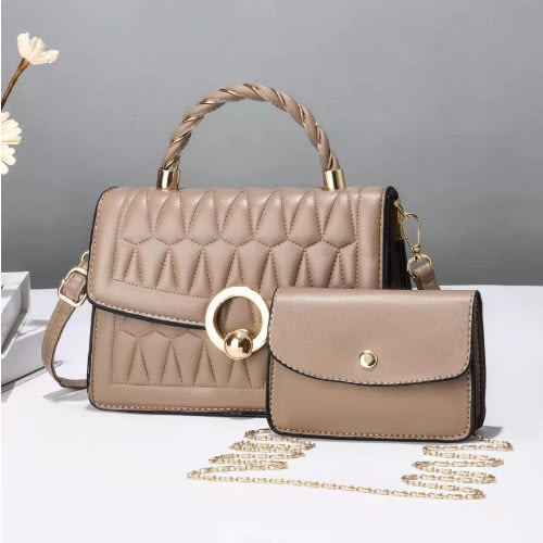 Ladies Portable Handbag - Caramel