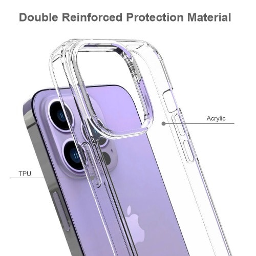 Acrylic Hard Back Clear Case For Apple iPhone 14 Pro Max