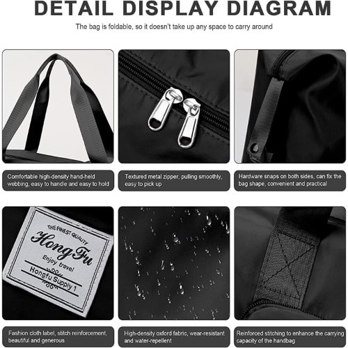 Foldable Travel Bag -Black
