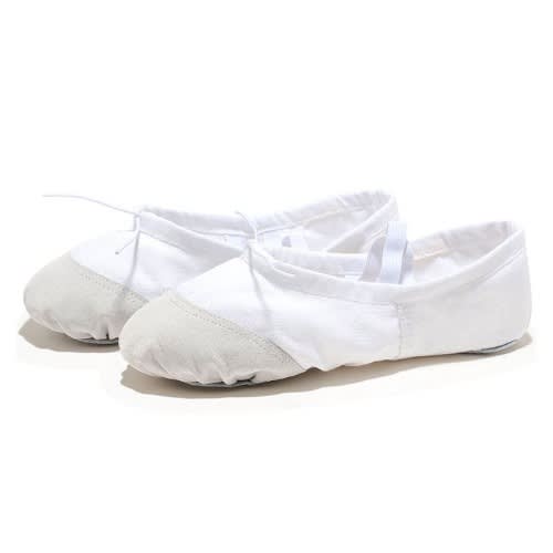 Girls Ballet Flat Shoe - White