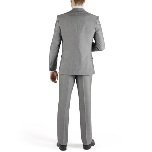 Lightweight  Crosshatch Skinny Fit Suit - Grey