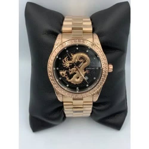 Forecast Stainless Steel Wrist Watch For Men - Gold