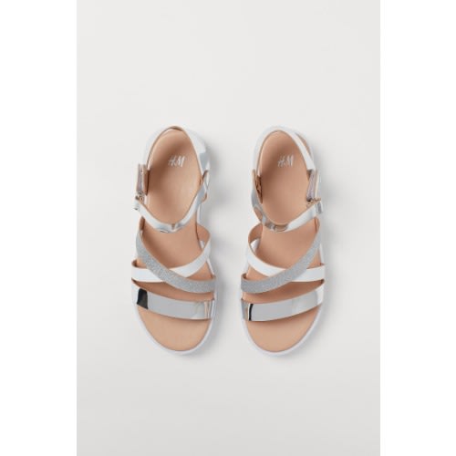 Silver & Metallic Strappy Sandals