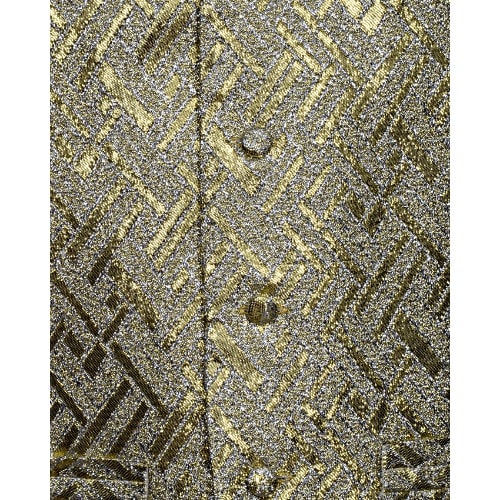 Gold Detailed Waistcoat-Gold & Silver - MWC-1800