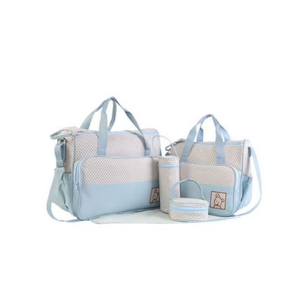 5pcs Baby Dot Nappy Changing Bags Set Mummy