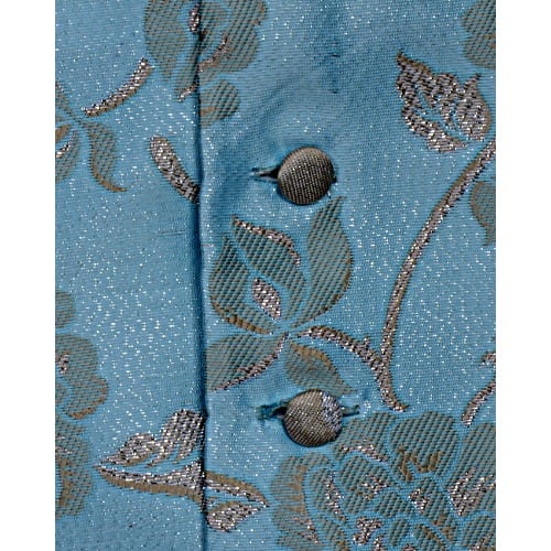 Iconic Waistcoat Patterned With Gold Floral Design