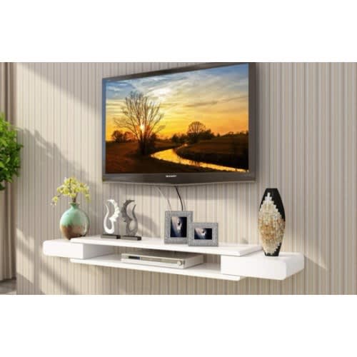 Media Console Shelf And Cabinet Storage