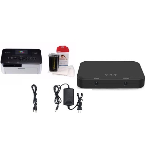 Selphy Cp1000 Photo Printer With Selphy Photo Paper-Ribbon And Battery Power Bank