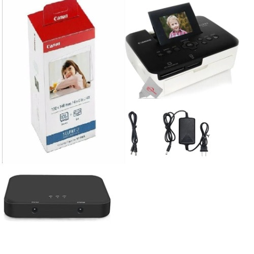 Selphy Cp1000 Photo Printer With Selphy Photo Paper-Ribbon And Battery Power Bank