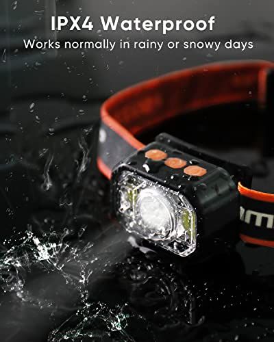 Headlamp Rechargeable LED Head Light  SOARAISE 1200 Lumens F
