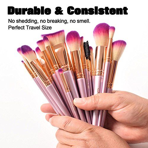 JAF 26pcs Professional Large Pink Purple Makeup Brushes Set