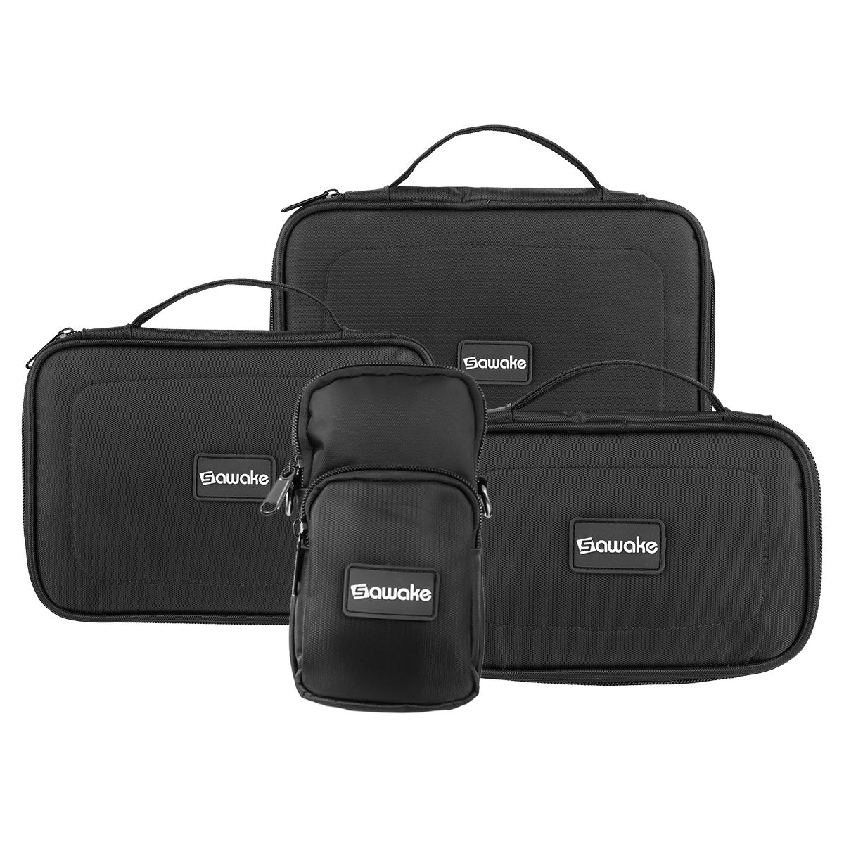 Logo SAWAKEk 3pc Travel Storage Bag With A Hand Bag Multi-purpose Black