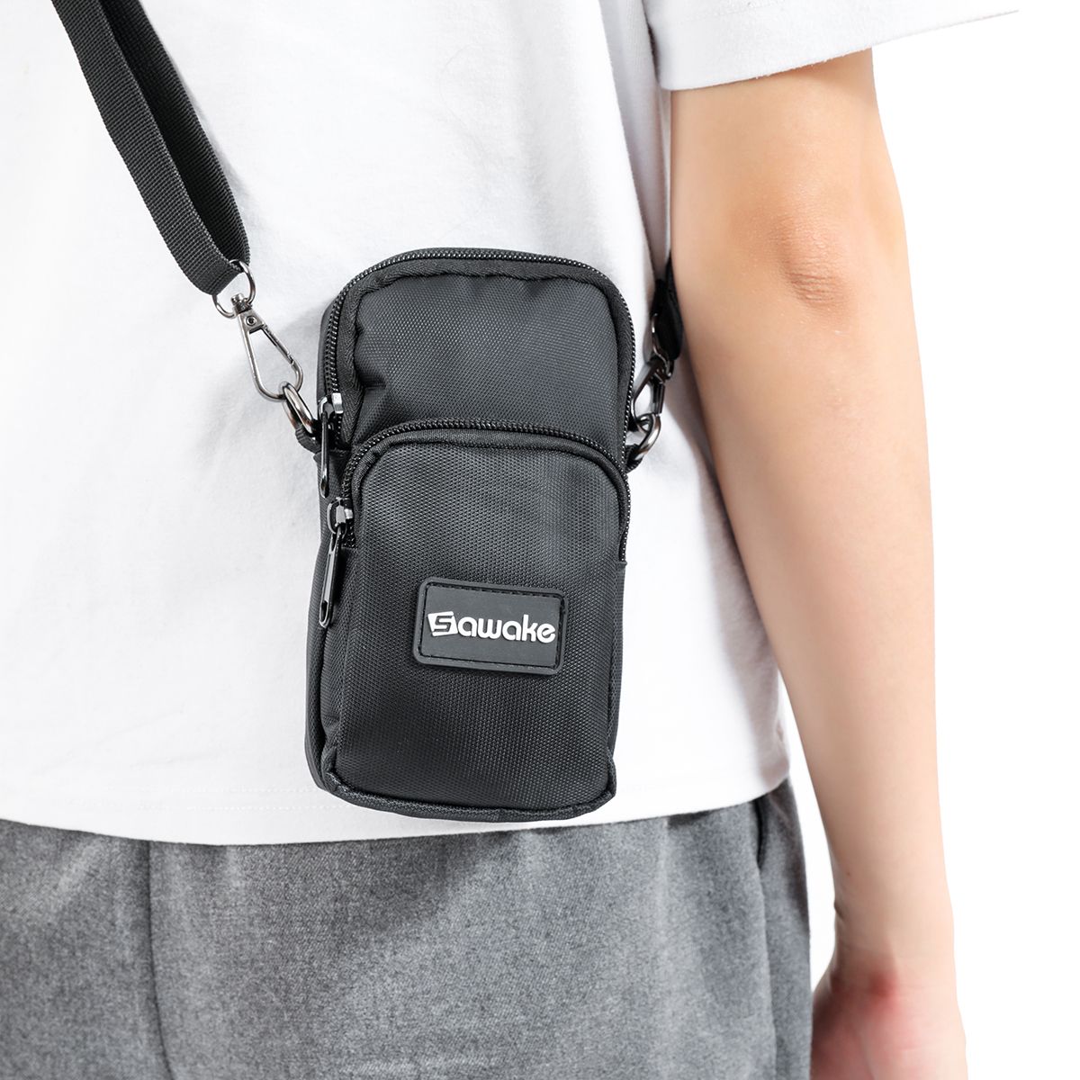 Logo SAWAKEk 3pc Travel Storage Bag With A Hand Bag Multi-purpose Black