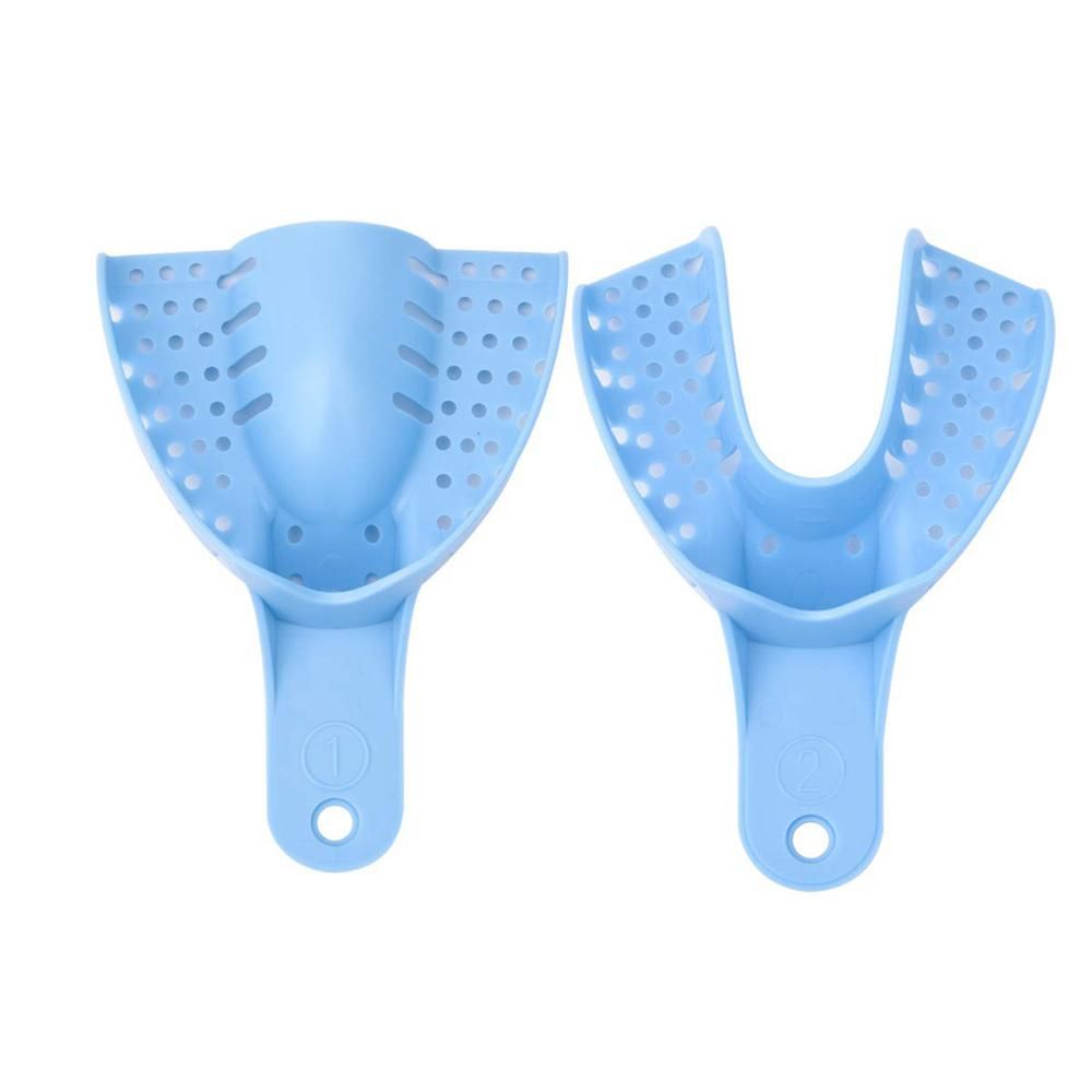 10Pcs Dental Impression Trays High Temperature Perforated