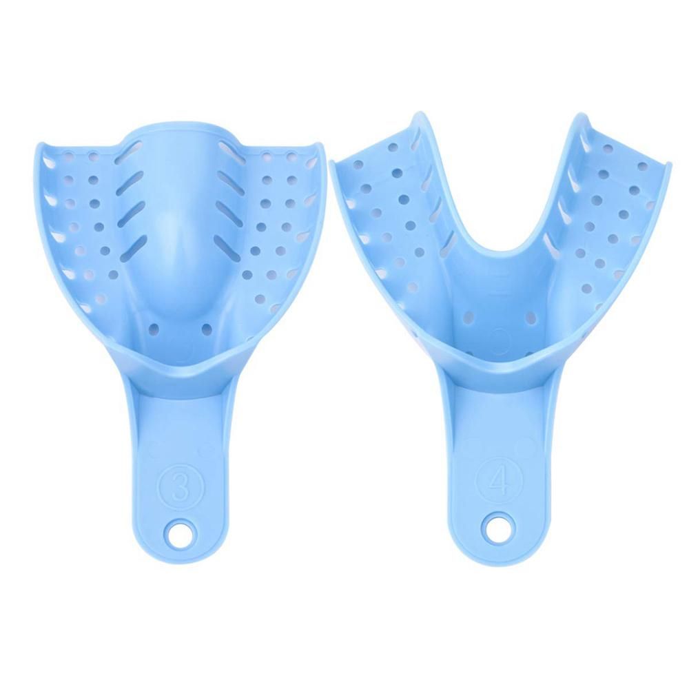 10Pcs Dental Impression Trays High Temperature Perforated