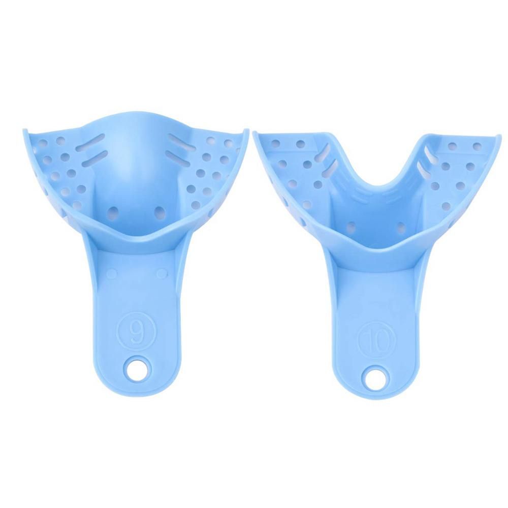 10Pcs Dental Impression Trays High Temperature Perforated