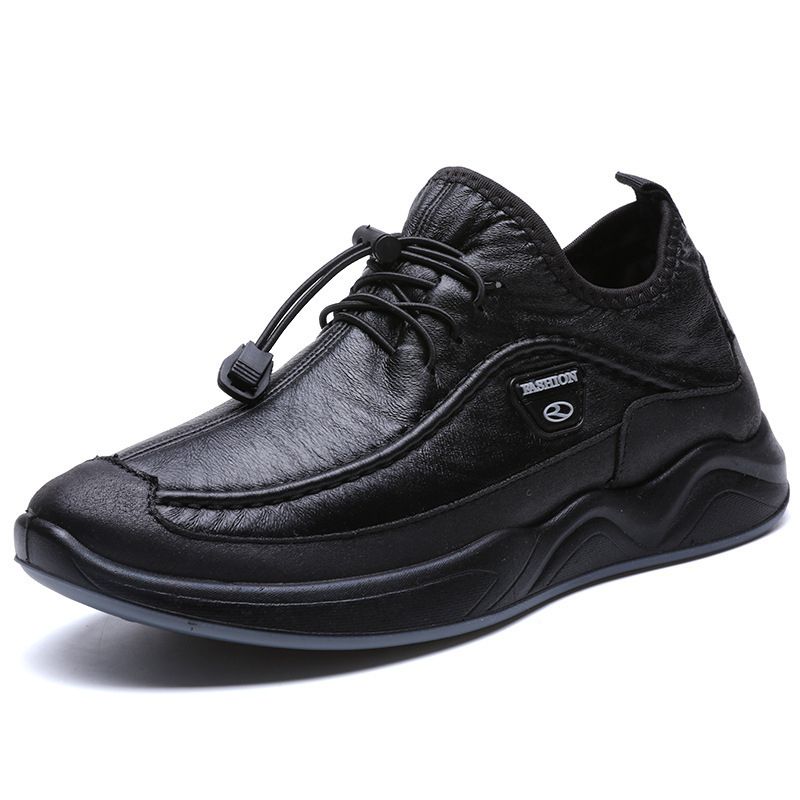 (Black)Business Casual Men's Shoes Soft Soled Sports Shoes Non-slip Wear-resistant Shoes Comfortabl