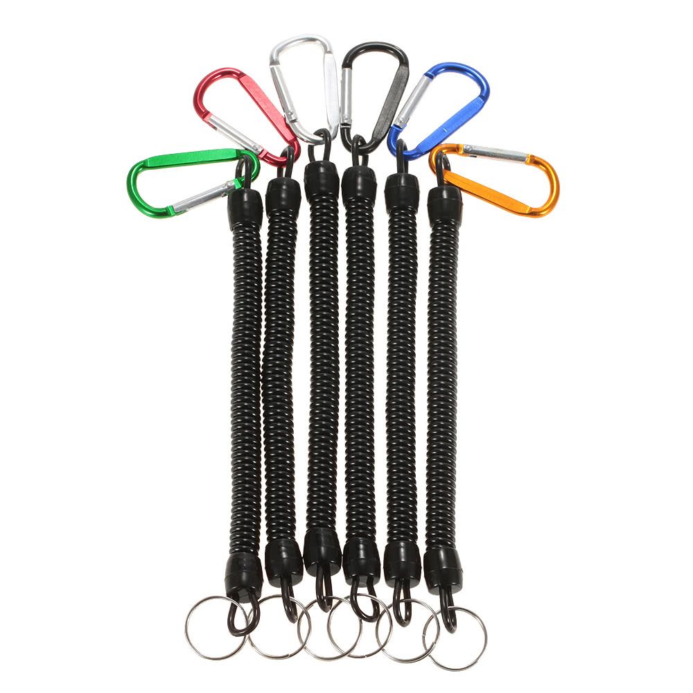 6PCS Fishing Coiled Lanyards Boating Fishing Ropes Tackle
