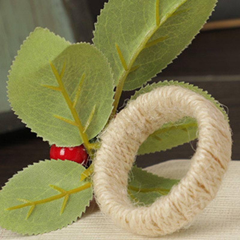 6Pcs/Set Beautiful Napkin Ring Eco-friendly Plastic Elegant-