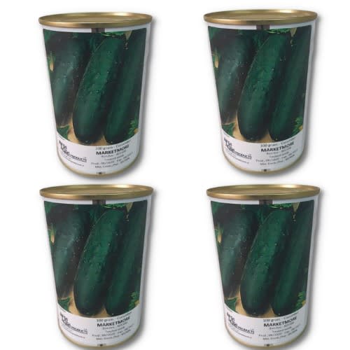 Marketmore Cucumber Seeds - 100 Grams - 4 Tins