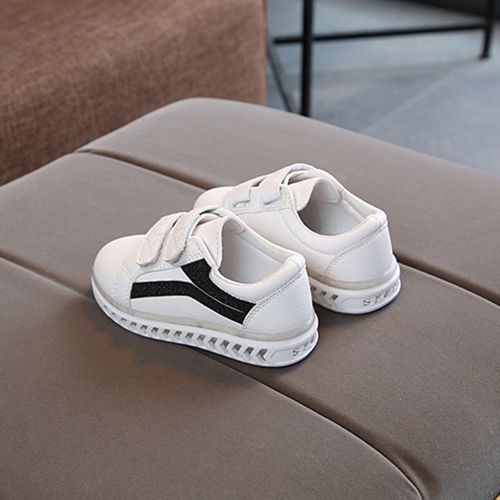 Girls' Casual Sports Soft Sole Luminous Boys Sneaker LED Children's White Shoes