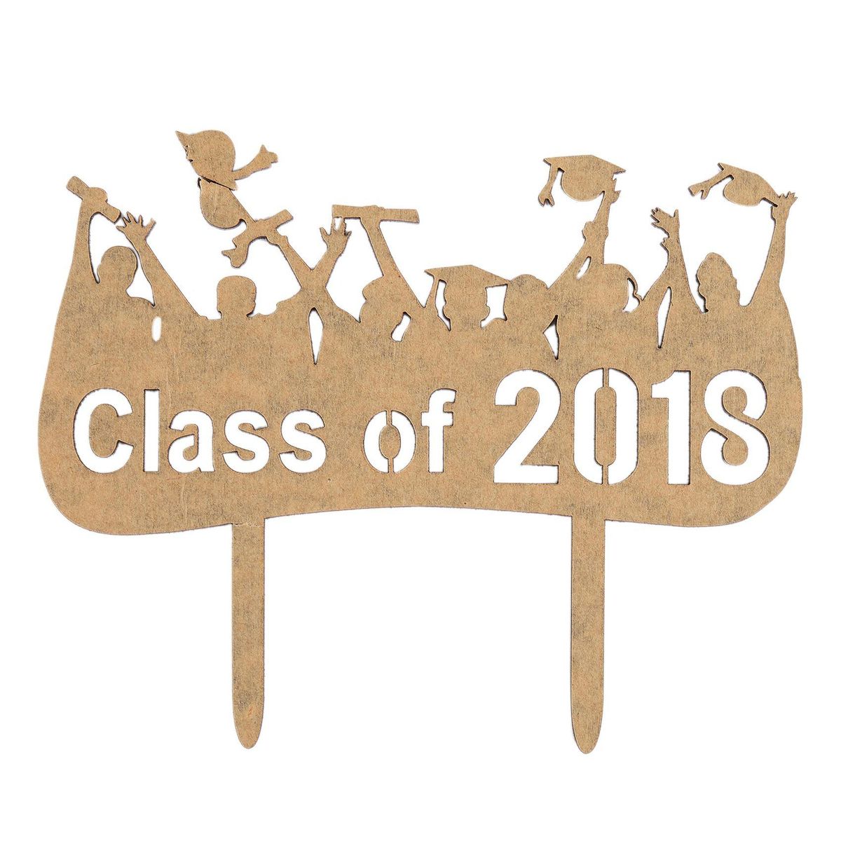 Class of 2018 Black Cake Topper Graduation Party Cake