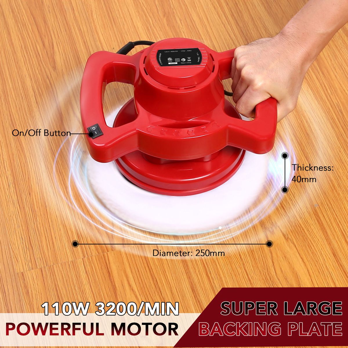 Random Orbital Polisher 10 Inch 250MM Car Eccentric Polisher