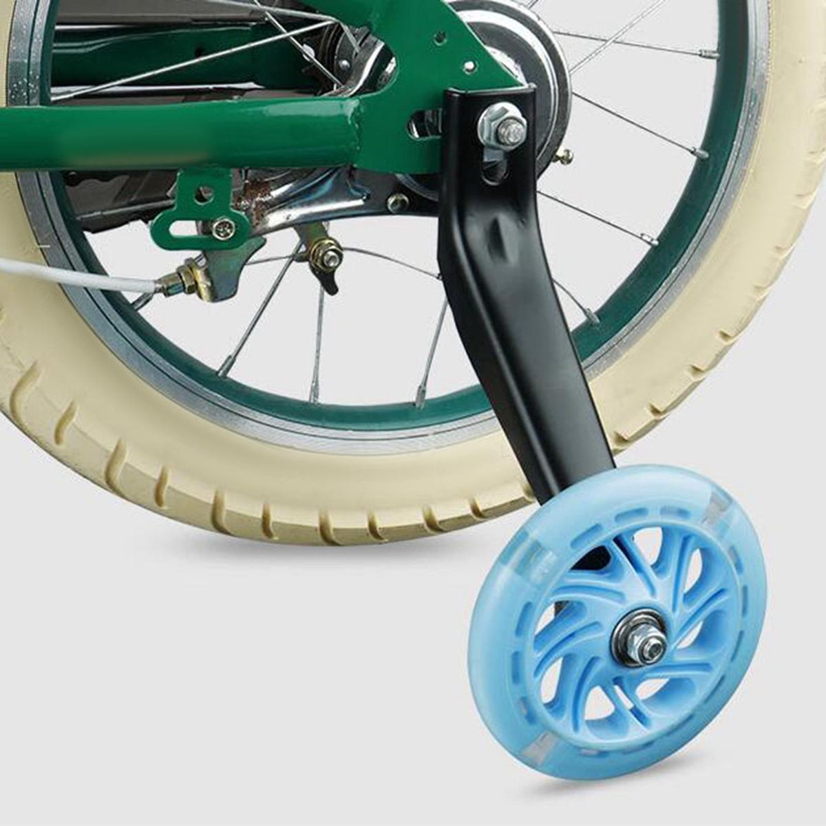 Bike Training Wheels Auxiliary Stabilizer For Kids Black