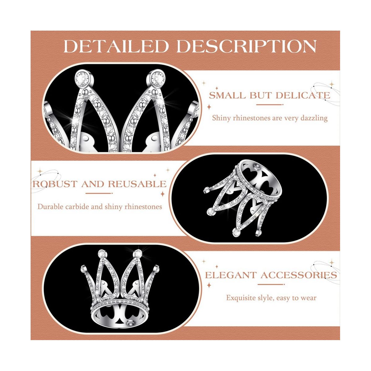 12Pcs Crown Cake Topper Mini Baby Crown Queen Crown Small