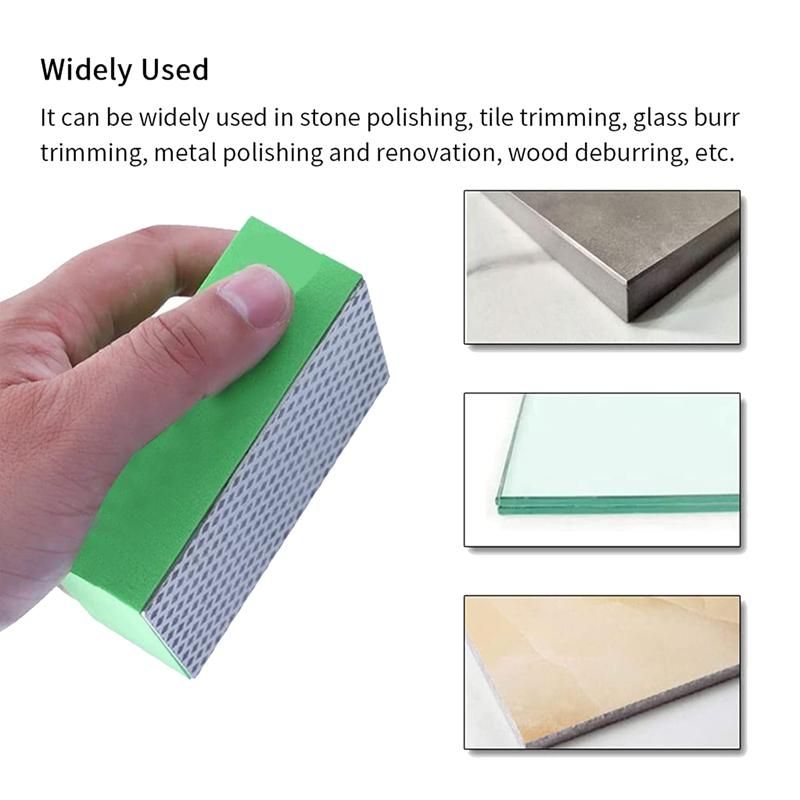 4Pcs Diamond Hand Polishing Pads for Ceramic Tile Glass Grin