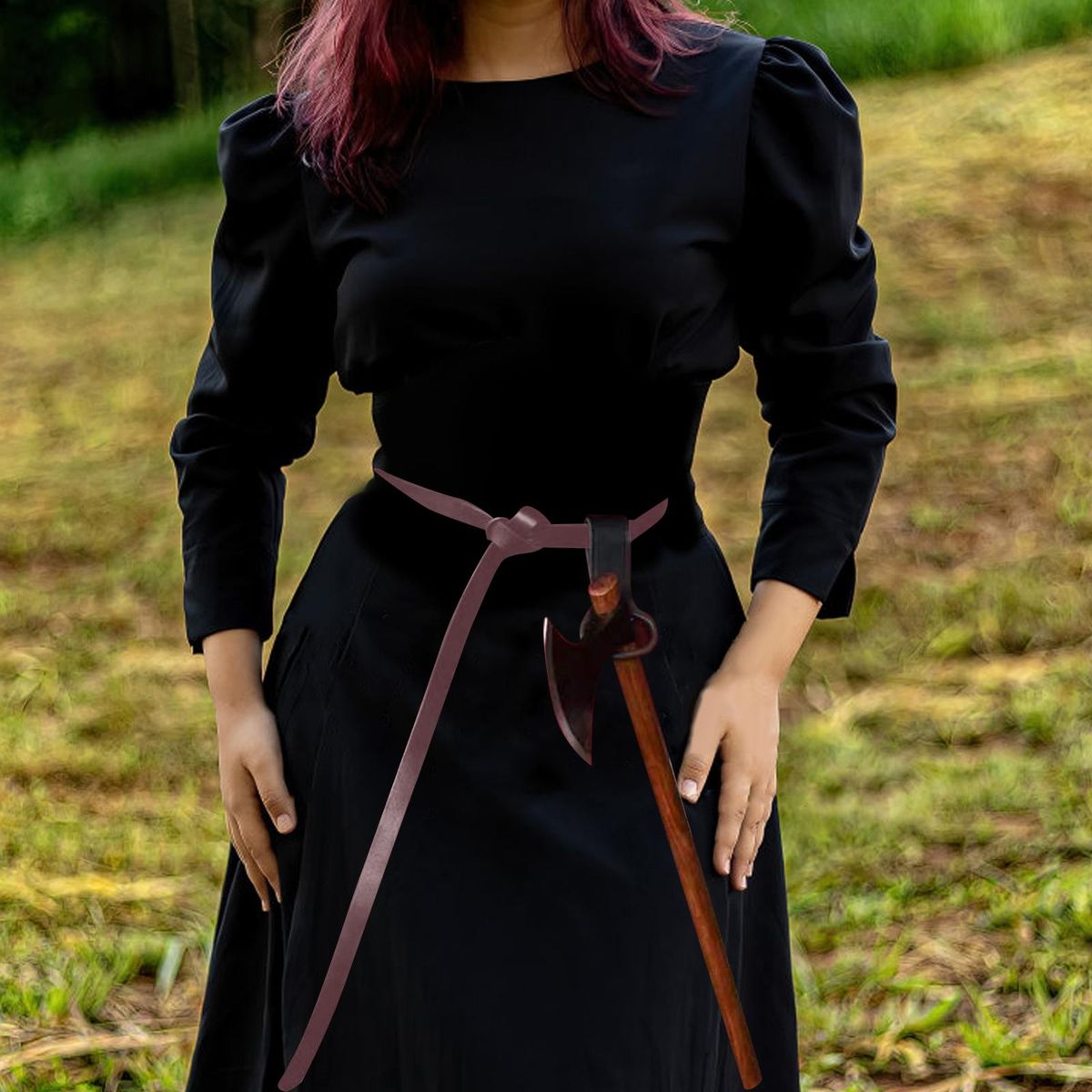 Medieval Knight Waist Belt Costume PU Leather Belt For