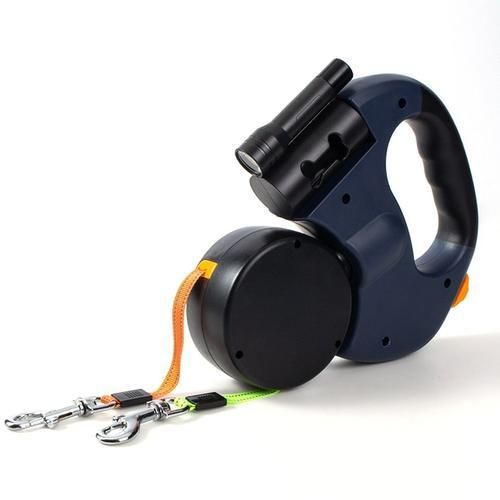 Rope Leash With Light Retractable Double Pet Traction Rope Belt Rope Adjustable Dual Dogs Strap Auto Flexible Dog Pet Leash