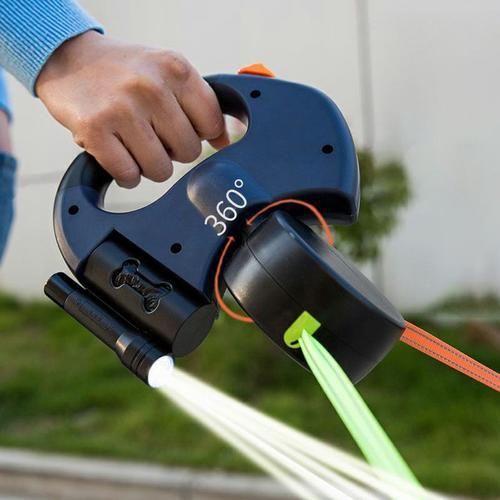 Rope Leash With Light Retractable Double Pet Traction Rope Belt Rope Adjustable Dual Dogs Strap Auto Flexible Dog Pet Leash