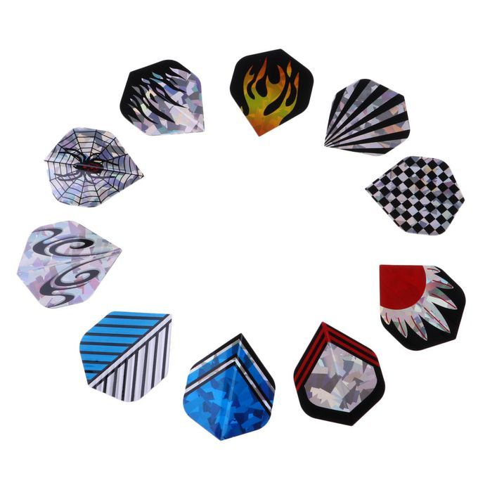 Durable Dart Flights Tails With Clear Spider  Print Set Pattern 1