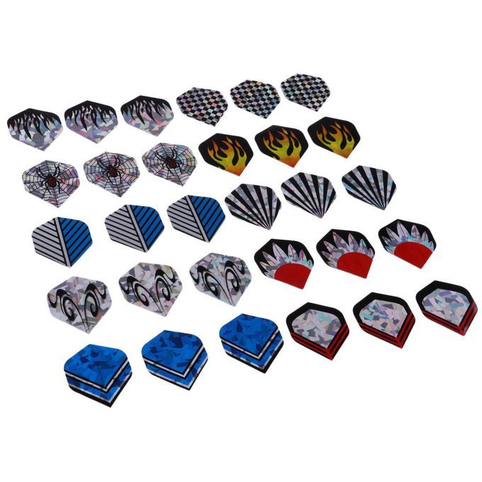 Durable Dart Flights Tails With Clear Spider  Print Set Pattern 1