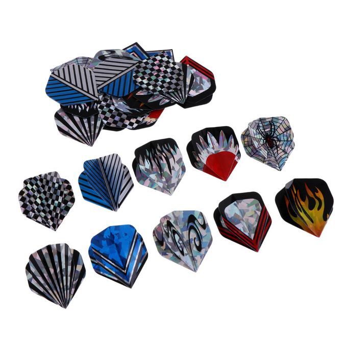 Durable Dart Flights Tails With Clear Spider  Print Set Pattern 1