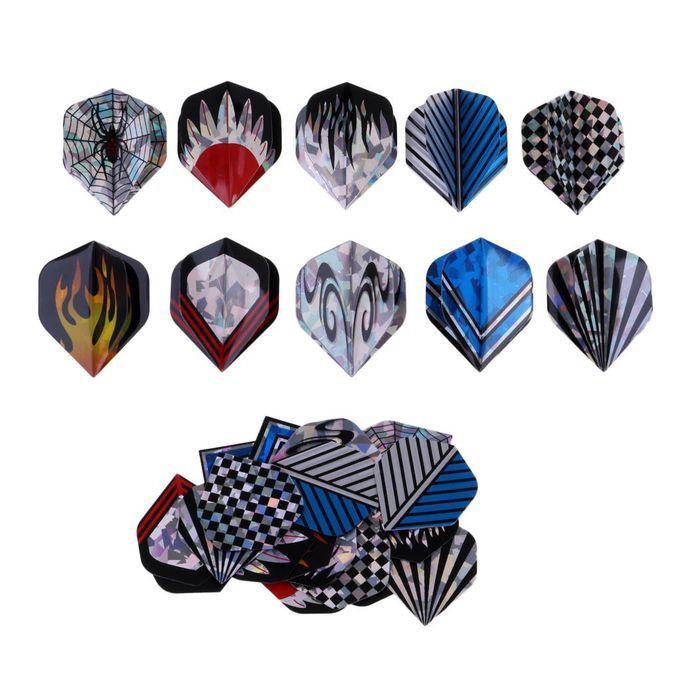 Durable Dart Flights Tails With Clear Spider  Print Set Pattern 1